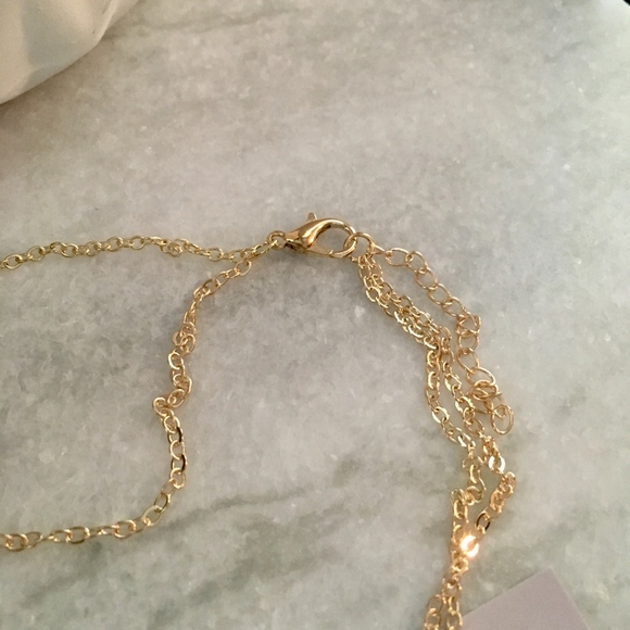 Twin Birds Layered Two Strand Gold Necklace - Picture 7 of 8